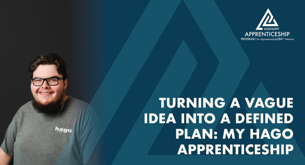 Smiling young man for the Mississippi Apprenticeship Program testimonial.