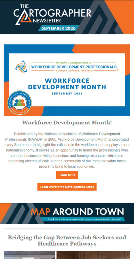 Newsletter header for Workforce Development Month, September 2026.